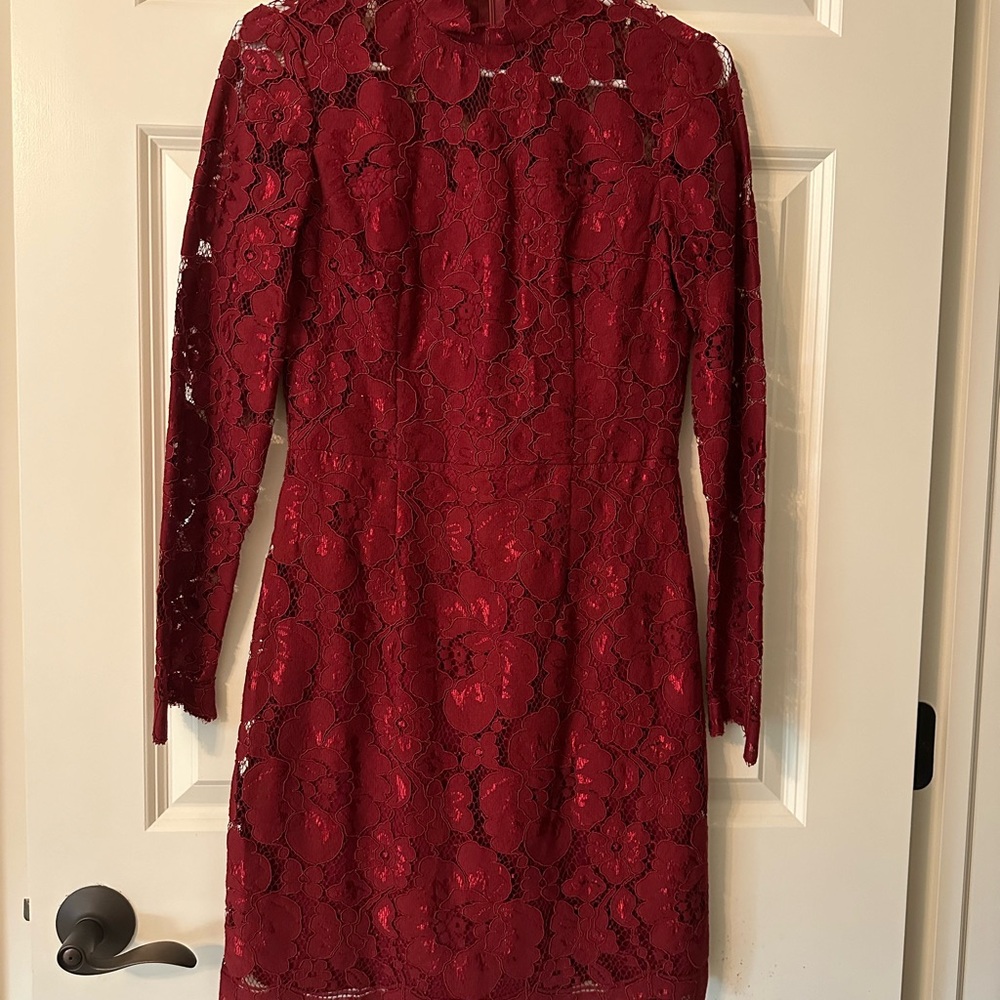 Elegant Red Lace Dress